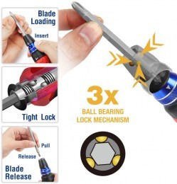 WORKPRO multi-blade ratcheting screwdriver with multiple bits6